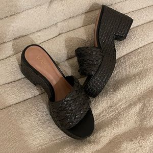 RAYE PLATFORM RATTAN HEELS